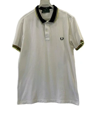 Camisa Polo Fred Perry Edición Especial Blanco Laurel Corona Hecha en Italia Talla XL#22 Foto 1 de 4