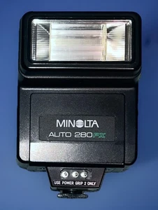 Minolta Auto Electroflash 280PX Shoe Mount Flash Preowned Konica VGC - Picture 1 of 8