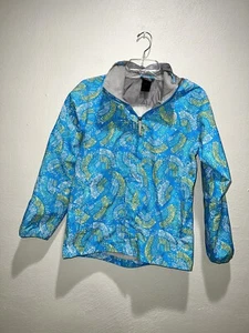 The North Face Blue Dot Full Zip Hoodie Rain Coat Jacket Windbreaker Girl Large - Picture 1 of 9