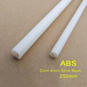 2/4/6/8mm ABS Styrene Round Bar Strip 250MM Long for Architecture Model Making - Picture 1 of 5