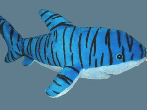 Aurora Destination Nation Blue Tiger Shark Plush 16” - Picture 1 of 3