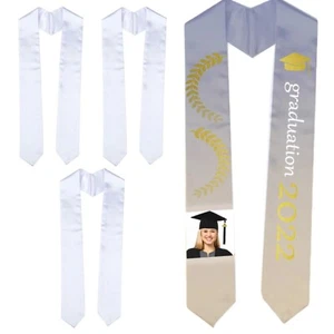 10pcs 60in Sublimation Graduation Stole Satin Sash Graduation Honor Stole Scarf - Picture 1 of 5