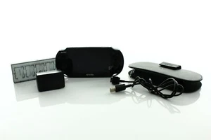 Sony PS Vita OLED - PCH-1004 1GB Black Handheld System - With Leather Sony Case - Picture 1 of 11