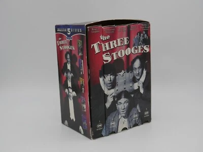 The Three Stooges VHS 5-Cassette Set, Good Time Home Video  - Image 1 of 3