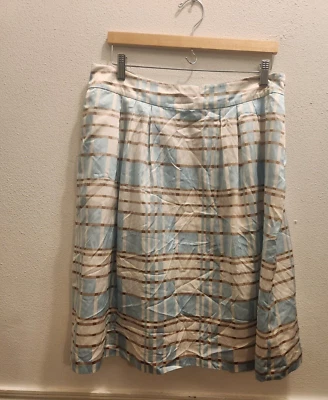 Falda Pendleton Woolen Mills para mujer talla 14 plisada a cuadros mezcla de seda #35 Foto 1 de 4