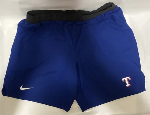 NIKE Dri fit Team Issued Texas Rangers Gym Shorts Authentic Collection XL MLB Cover