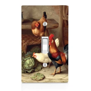 3 Chickens, Rooster Switch Cover, Home Decor, Night Light, Cabinet knob, Bedroom - Picture 1 of 14