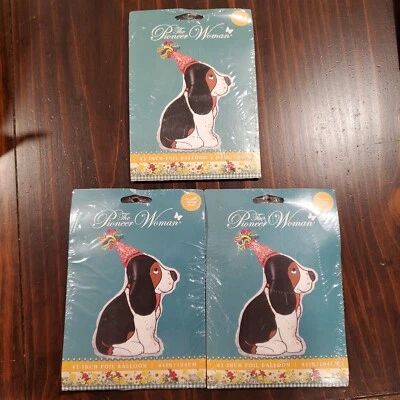 Pioneer Woman Party Foil Balloon Dog Charlie Lot Of 3 - Image 1 of 3