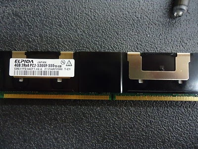 ELPIDA, EBE41FE4ACFT-6E-E, 4GB PC2-5300 DDR2-667MHZ ECC, BRAND NEW! - Image 1 of 2