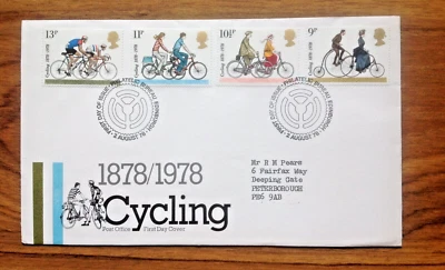 Cycling  First Day  Cover 1978,  Edinburgh pmk. Free UK Postage - Image 1 of 3