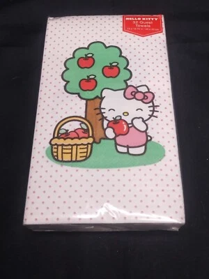Hello Kitty Napkins Sanrio Sweetest Apple Orchard Pink 32 Guest Towels - Image 1 of 4