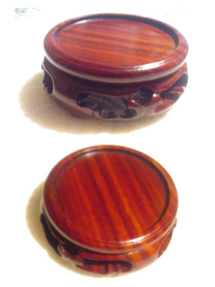 Basetta base rotonda in legno pregiato per oggettistica - Immagine 1 di 1