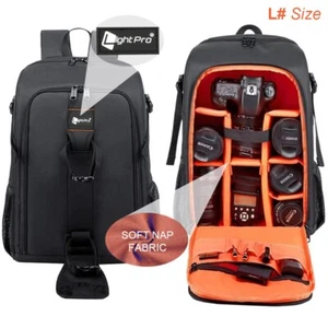 Waterproof DSLR Camera Backpack with Tripod Holder & Rain Cover for Canon Nikon - Picture 1 of 10