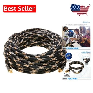 High Quality 50FT Fiber Optic Audio Cable: Perfect for TV, Sound Bars, Consoles - Picture 1 of 8