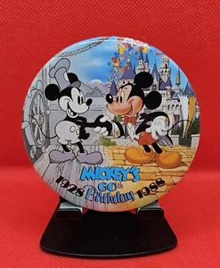 Vintage Disneyland MICKEY’S 60th Birthday 1988 3” Pinback Pin Button - Picture 1 of 2