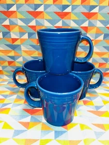 NEW set of 4 FIESTA TAPERED MUG Lapis Blue 15 oz FIESTAWARE Free Shipping - Picture 1 of 4