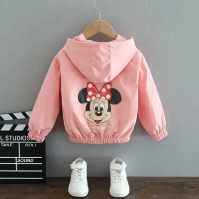 MARKENLOS Disney Kinder Micky Maus Jacke Mädchen Minnie Mouse Winter Oberteil Kleidung