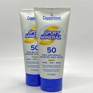Loción protectora solar Coppertone Sport Mineral FPS 50 5 fl. oz. Pack 2 Exp 01/2025 - Imagen 1 de 4