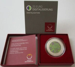 Österreich 25 Euro 2025 Digitalisierung Silber Niob - Picture 1 of 3