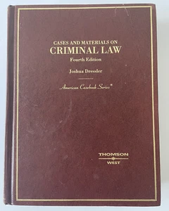 DRESSLER Cases and Materials on Criminal Law Fourth 4th Fourth Edition - Picture 1 of 4