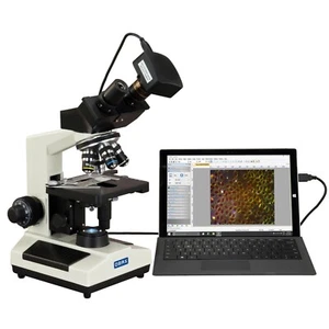 OMAX 40X-2000X USB3.0 5MP Digital Darkfield LED Compound Microscope Live Blood - Picture 1 of 8