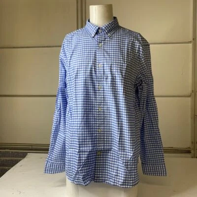 VINEYARD VINES On-The-Go brrr Gingham Shirt Men's Size XL Newport Blue - Image 1 of 4