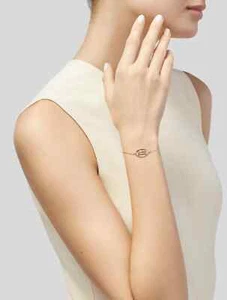Cartier Double C De Logo Cartier Bracelet 18ct Rose Gold 2 Diamonds Parrot Clasp - Picture 1 of 7
