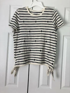 Universal thread women's top navy stripe size L - Picture 1 of 2