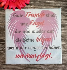 Dekofliese Wandbild Bildfliese Geschenkidee Fliese Spruch Freundschaft (159) - Bild 1 von 7