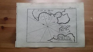 1780 Roux: Mappa "Rade du Miconi Grande Isle Dellos" Mikonos Delos Grecia Grece - Picture 1 of 1