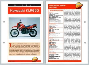 Kawasaki KLR650 - Models - Mega Bikes Hachette Card - Picture 1 of 1
