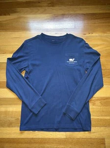 Vineyard Vines Burgee Whale NYC Long Sleeve T-Shirt Navy Girls Medium Pre-Owned - Picture 1 of 5