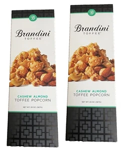 2er Pack Brandini Cashew Mandel Toffee Popcorn Geschenkbox 20 Unzen jede box - Bild 1 von 4