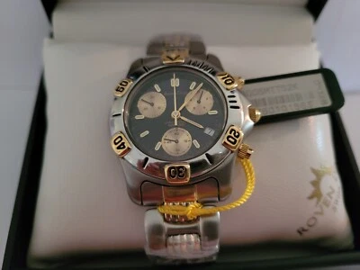 Vintage New Men Roven Dino Rallye 8006 Chronograph Swiss 200 M - Image 1 of 4