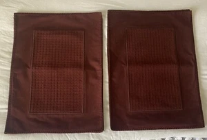 Pottery Barn 6 Tischsets 100% Baumwolle Waffelmuster schokobraun selten Rarität 20x14 Herbst - Bild 1 von 16