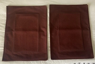 VTG Pottery Barn 6 Placemats 100% Cotton Waffle Weave Choc Academia 20x14 Fall - Image 1 of 4