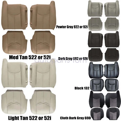 Front Leather Seat Cover For 2003 2004 2005 2006 Chevy Tahoe Suburban GMC Yukon - Image 1 of 4