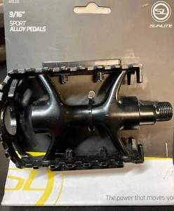 Sunlite - Alloy Sport Pedal (9/16") Black #41638 - New - Picture 1 of 2
