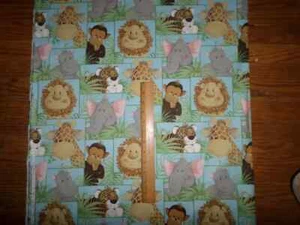 Rare Jungle Babies Cotton Fabric Panel - Patty Reed - by the yard - dated 2014 - Picture 1 of 3