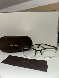NEW TOM FORD TF5393 098 CLEAR GREEN & BLACK EYEGLASSES, BOX, 100% AUTHENTIC - Bild 1 von 11