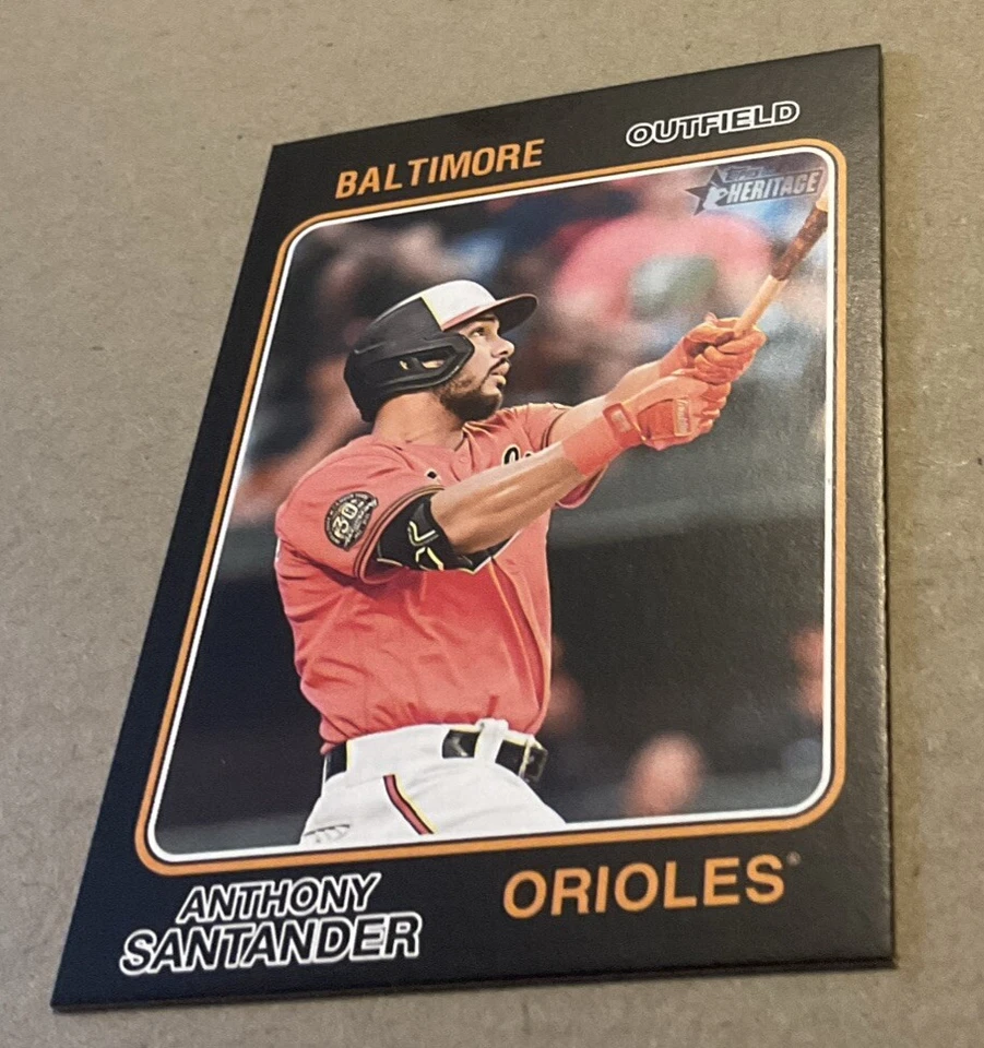2023 TOPPS HERITAGE  BASEBALL BLACK BORDER #107 ANTHONY SANTANDER /50 - Image 1 of 1