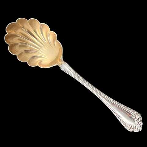 MELROSE Sugar Shell Sterling Silver by ALVIN, Silver & Fluted Gilt Bowl Cover