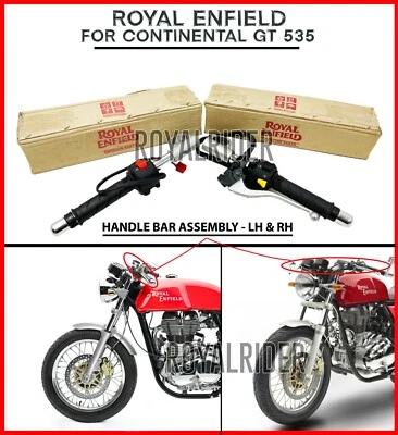 Fits Royal Enfield "CONTINENTAL GT 535 "HANDLE BAR ASSEMBLY - LH & RH" - Imagem 1 de 4