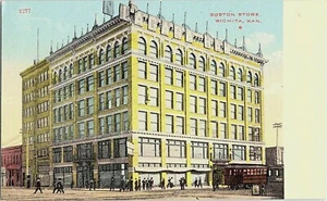 Carrito de tienda Wichita Kansas Boston postal vintage - Imagen 1 de 3