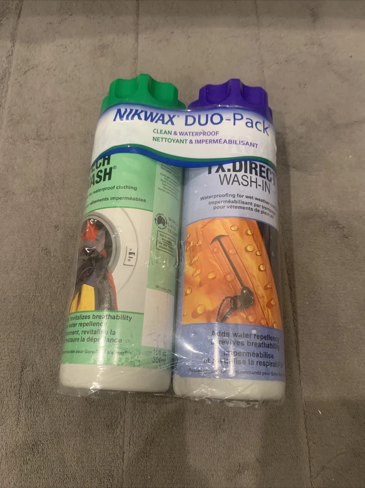 Nikwax Hardshell Cleaning & Waterproofing Duo-Pack 20 oz / 600ml
