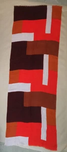 Vintage Colorblock Pashmina Schal 65x24 - Bild 1 von 5