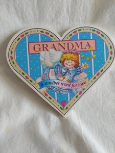 Vintage Angel w/ Grandma Is Another Word for Love Hanging Wall Plaque 6.5"X5.5" - Picture 1 of 3