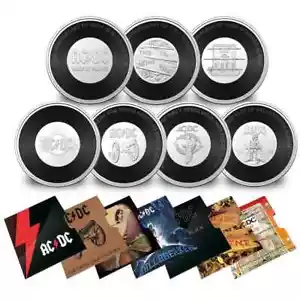 2020/2021 AC/DC 20c Uncirculated 7 Coin Collection Volume 1 in Box - Bild 1 von 11