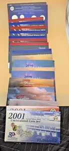 US Mint 2001, 2007-2011, 2014-2016, 2022 Phili And Denver Uncirculated Sets - Picture 1 of 2