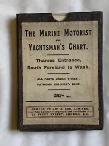 Vintage 1905 Marine Motorist & Yachtsmans Chart, Thames Entrance - Picture 1 of 4